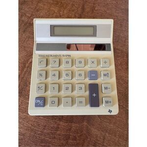 Texas Instruments Solar powered by sun like Superman vintage calculator c-1286a